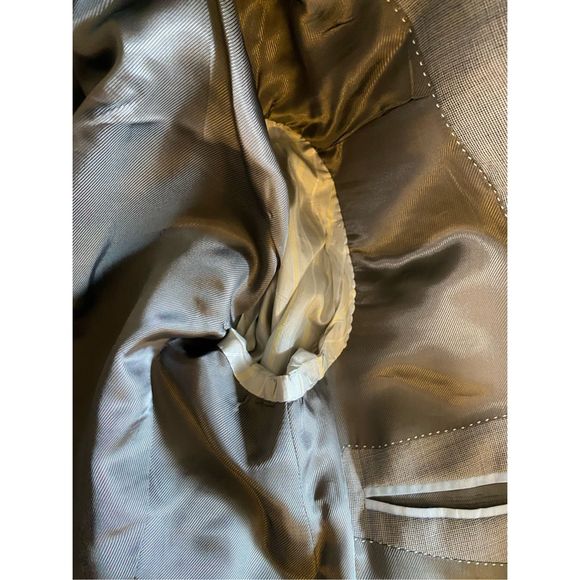 Posillipo 1930 Sartoria Made in Napoli Single-Breasted Checkered Coat Gray Custo - Picture 16 of 16